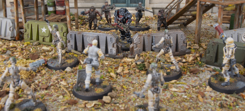 The Institute storm a police station defended by the Brotherhood of Steel