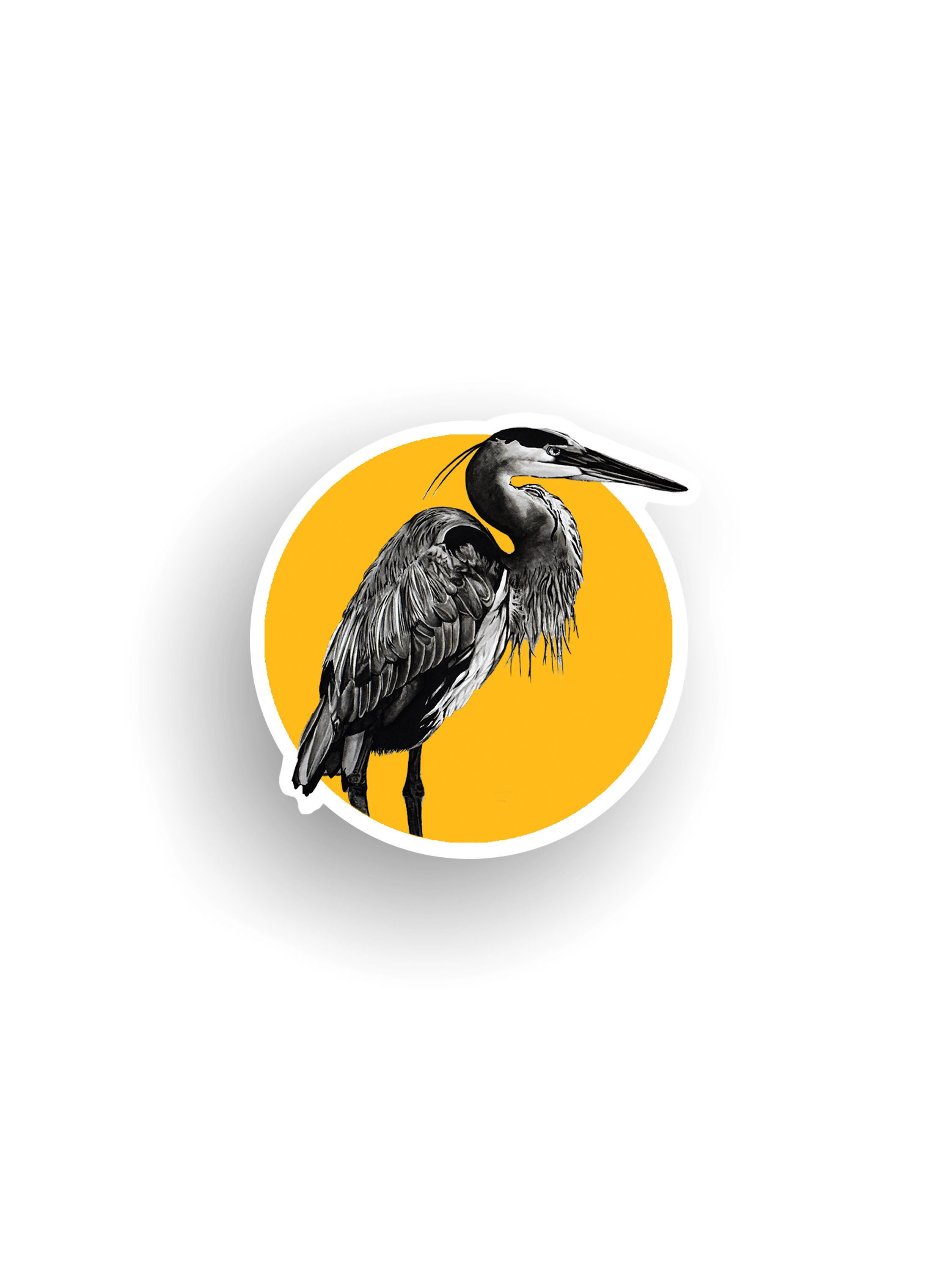 Heron Vinyl Sticker