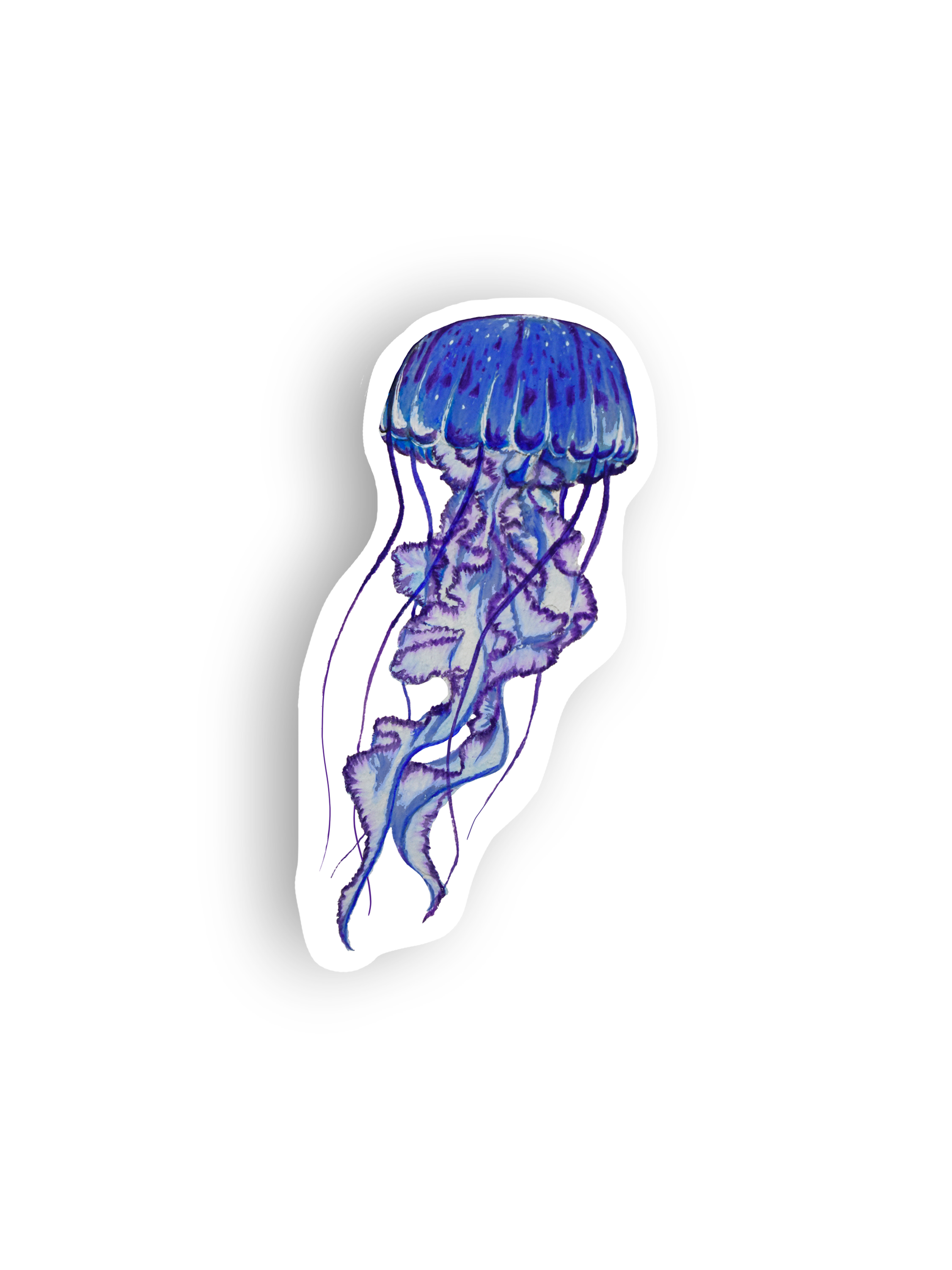 Watercolor Jellyfish Vinyl Sticker