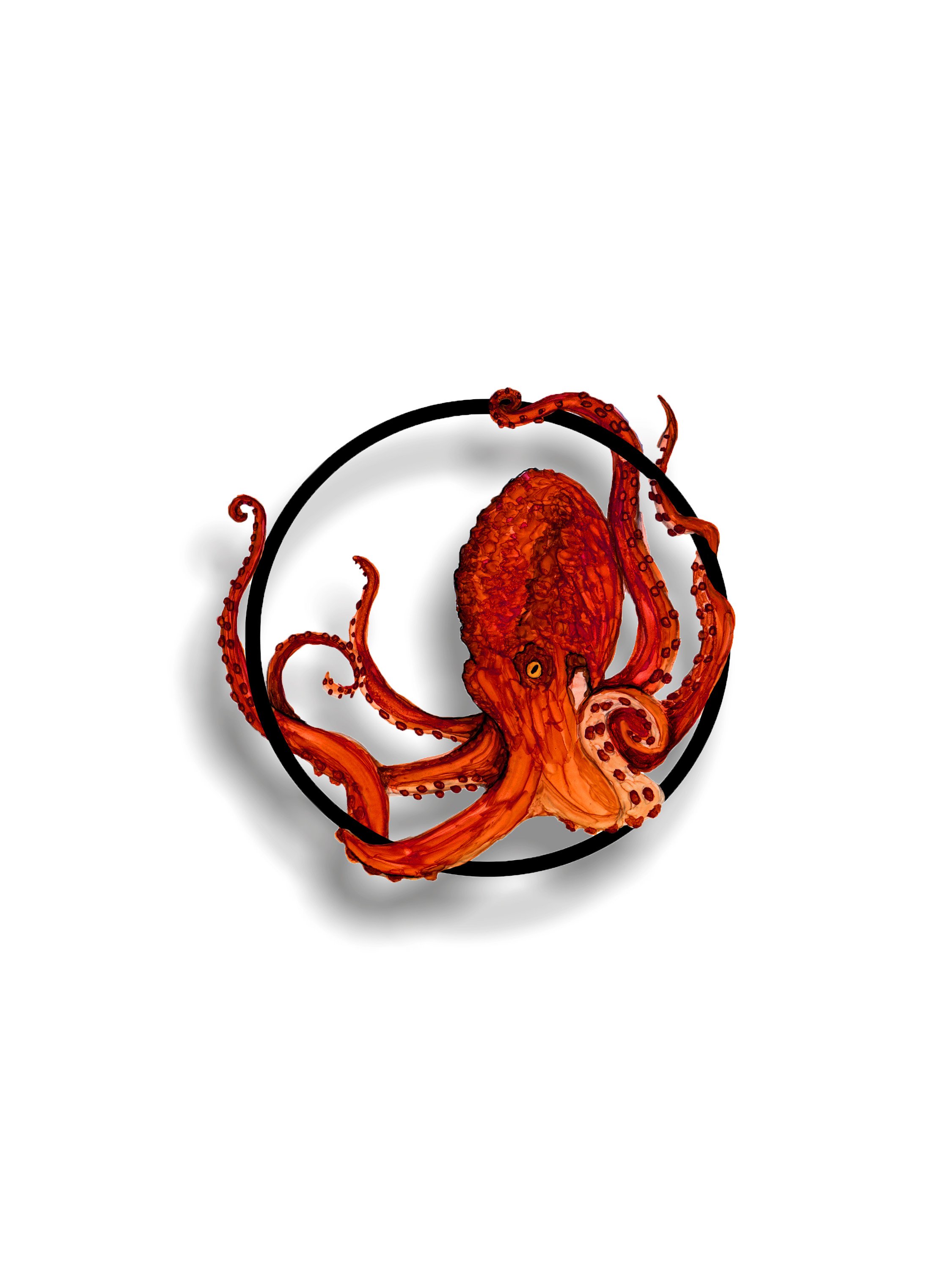 Giant Pacific Octopus Vinyl Sticker