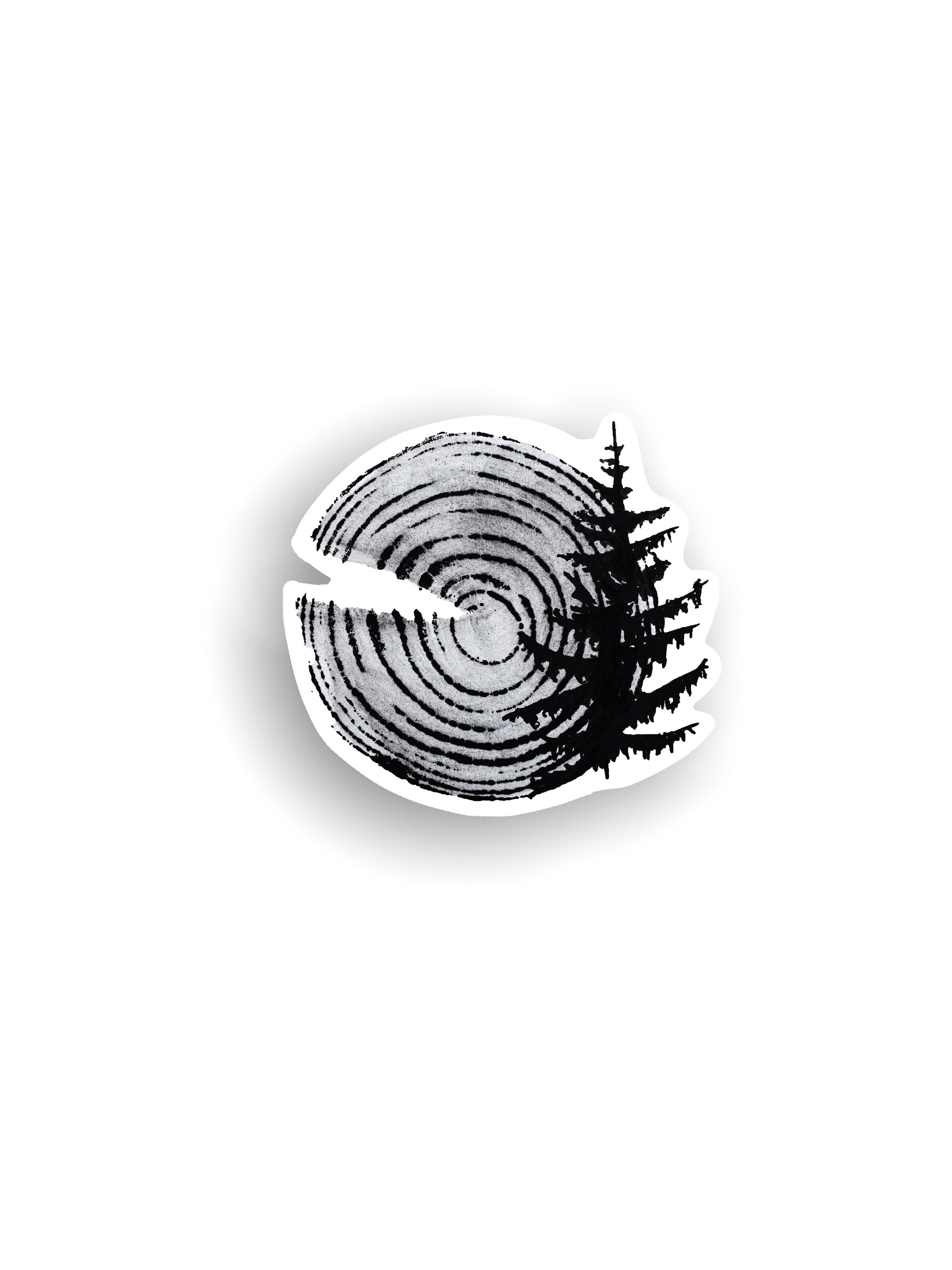 Tree Rings Vinyl Sticker
