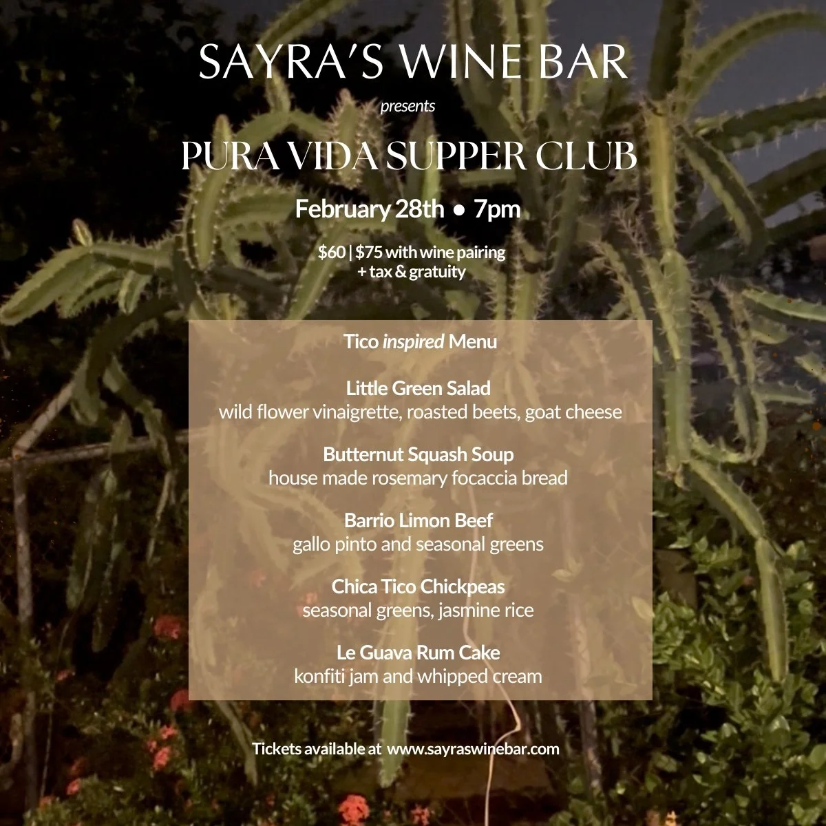 February Supper Club Ticket