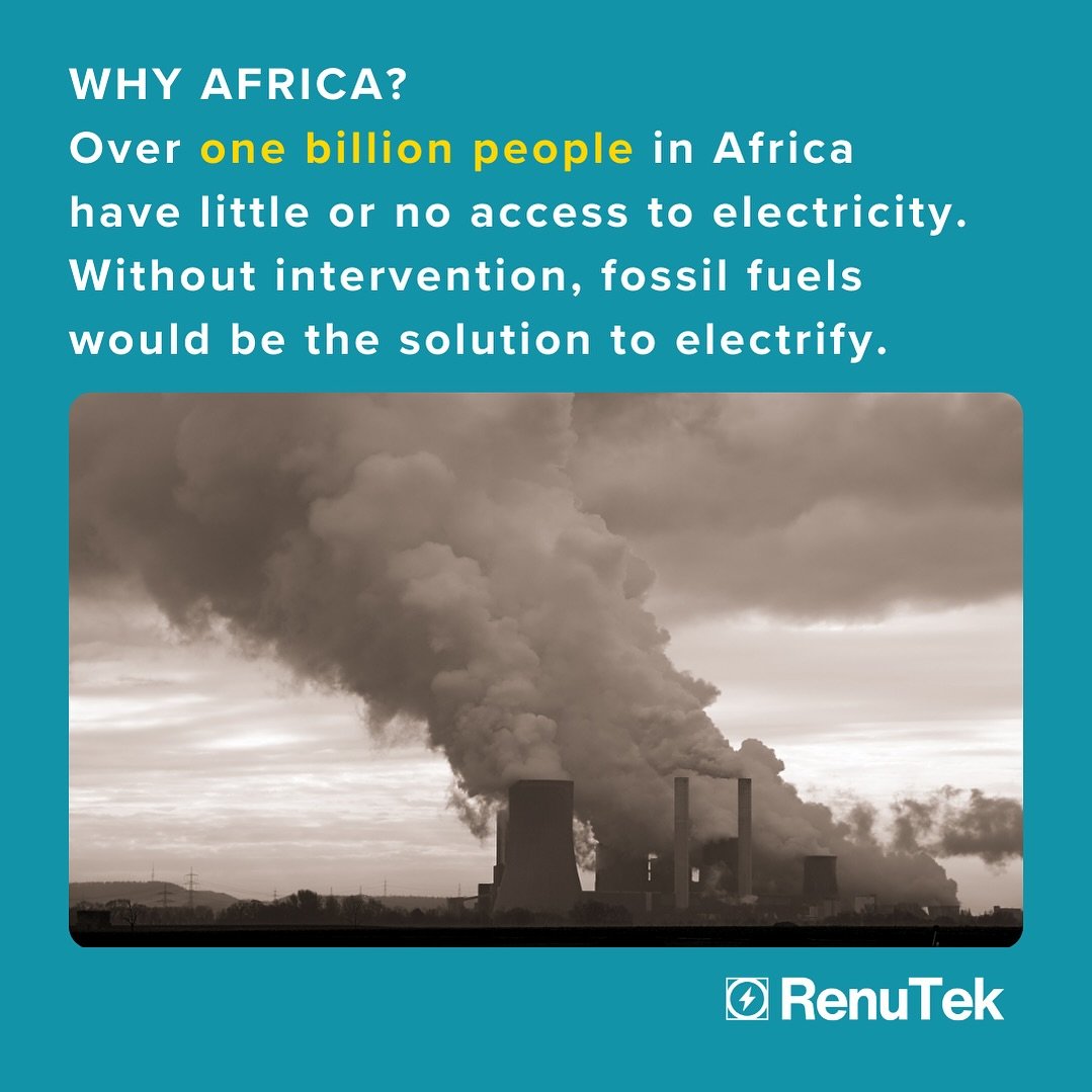 Let&rsquo;s electrify with solar energy instead of fossil fuels. Join us in fighting global warming.

#solarpanels #solarpower #climatechange #electrifyafrica #RenuTek #renewables #renewableenergy