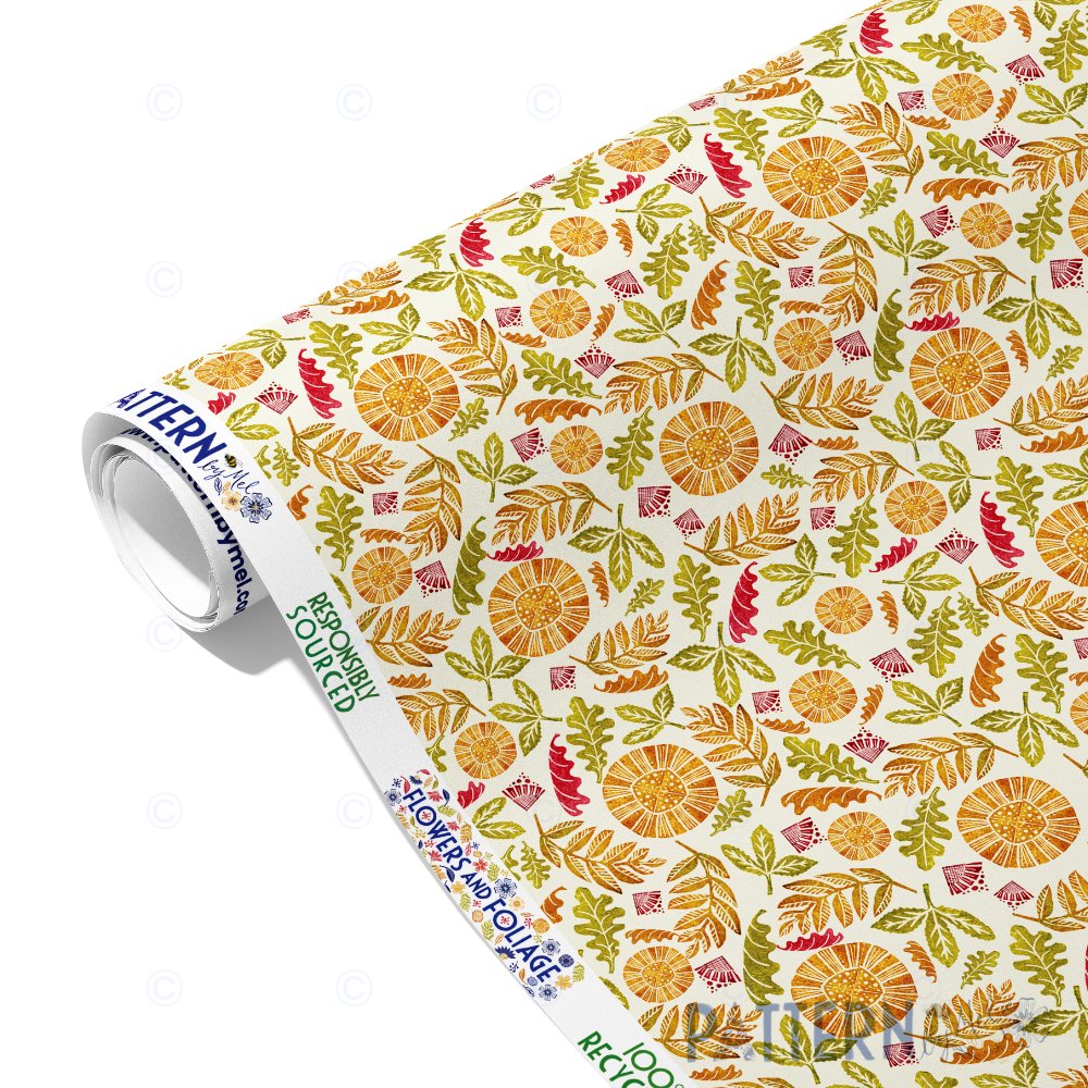 Wrapping paper sheets - 6 sheets (2 x 3 designs) - Flowers & Foliage collection