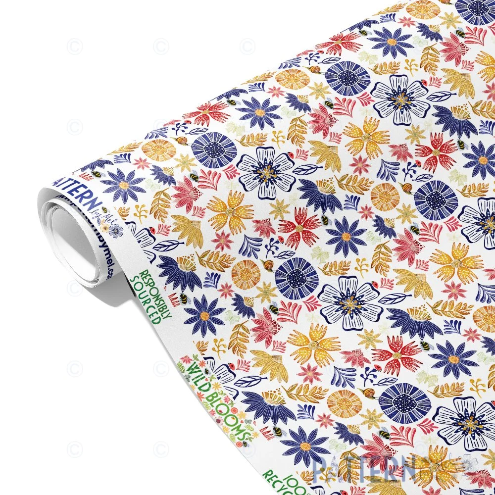 Wrapping paper sheets - 6 sheets (2 x 3 designs) - Wild Blooms