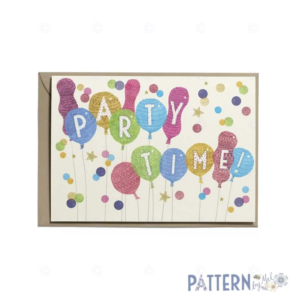 Party Time balloons card