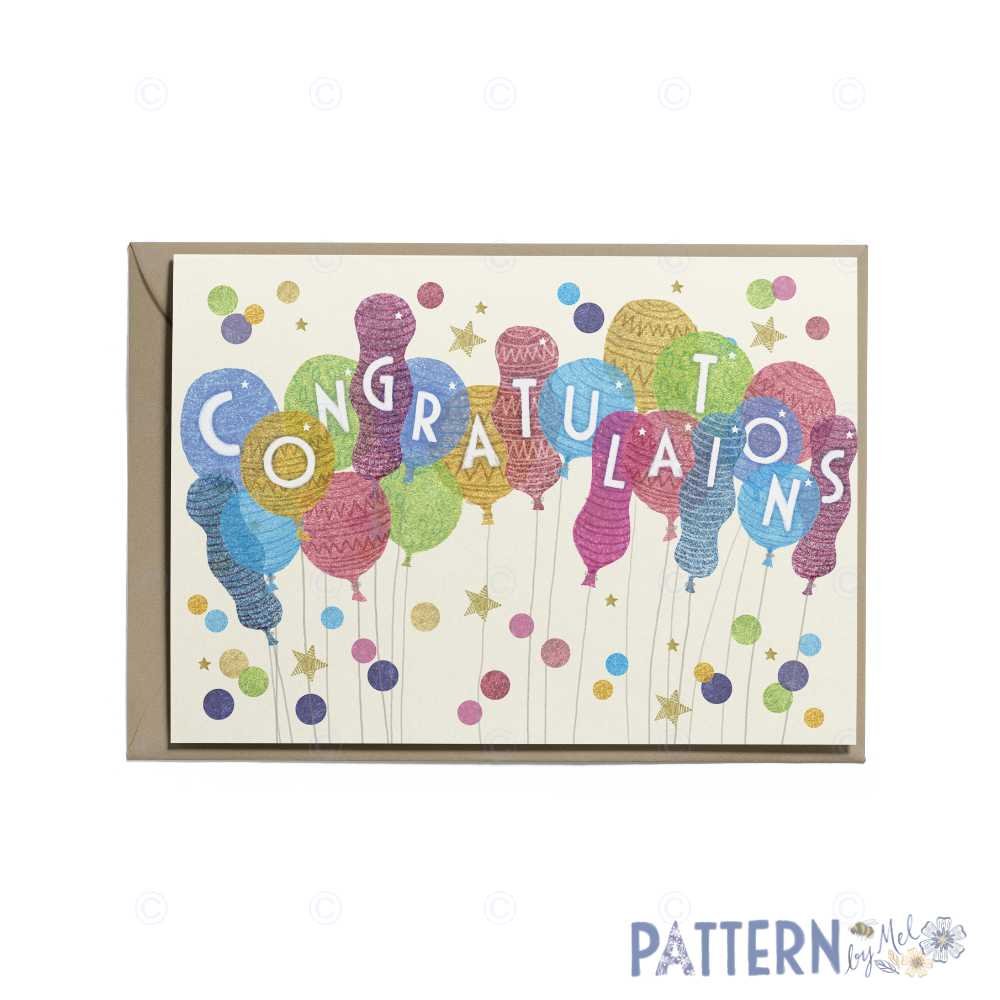 Congratulations - say it with balloons card