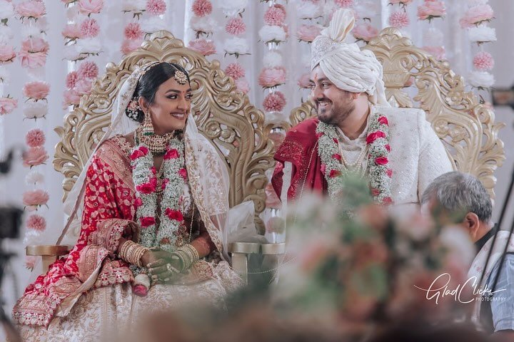 Congratulations &amp; best wishes to one of the sweetest couples, @dipal__p &amp; Neal.  I loved making not only their florals, but their hand painted antarpath as well . 
Planner - @eventsbynandani 
Decor - @anmolkismetweddings 
Photography- @glad_c