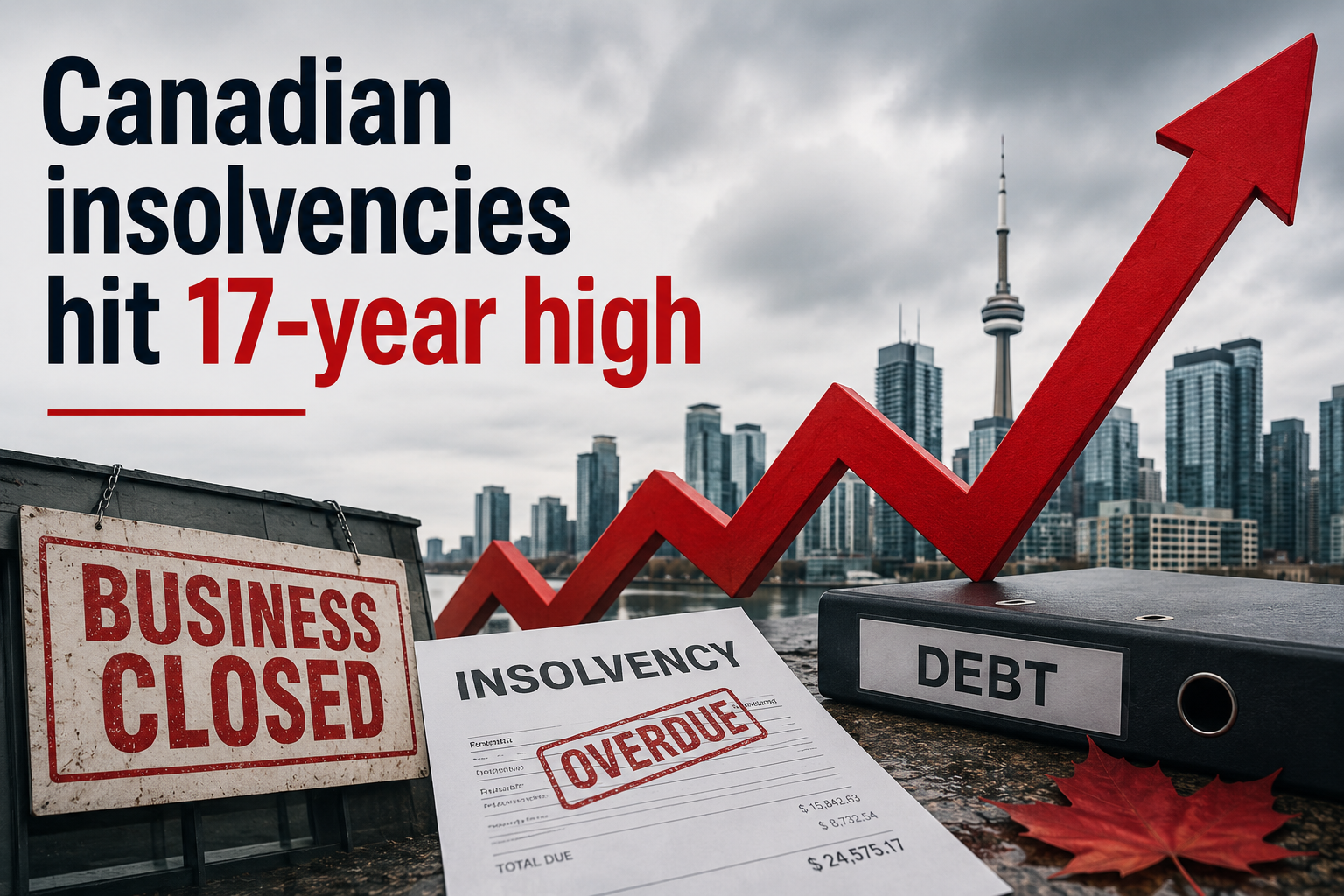 Canadian insolvencies hit 17-year high