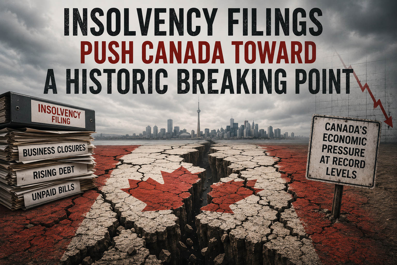 Insolvency filings push Canada toward a historic breaking point