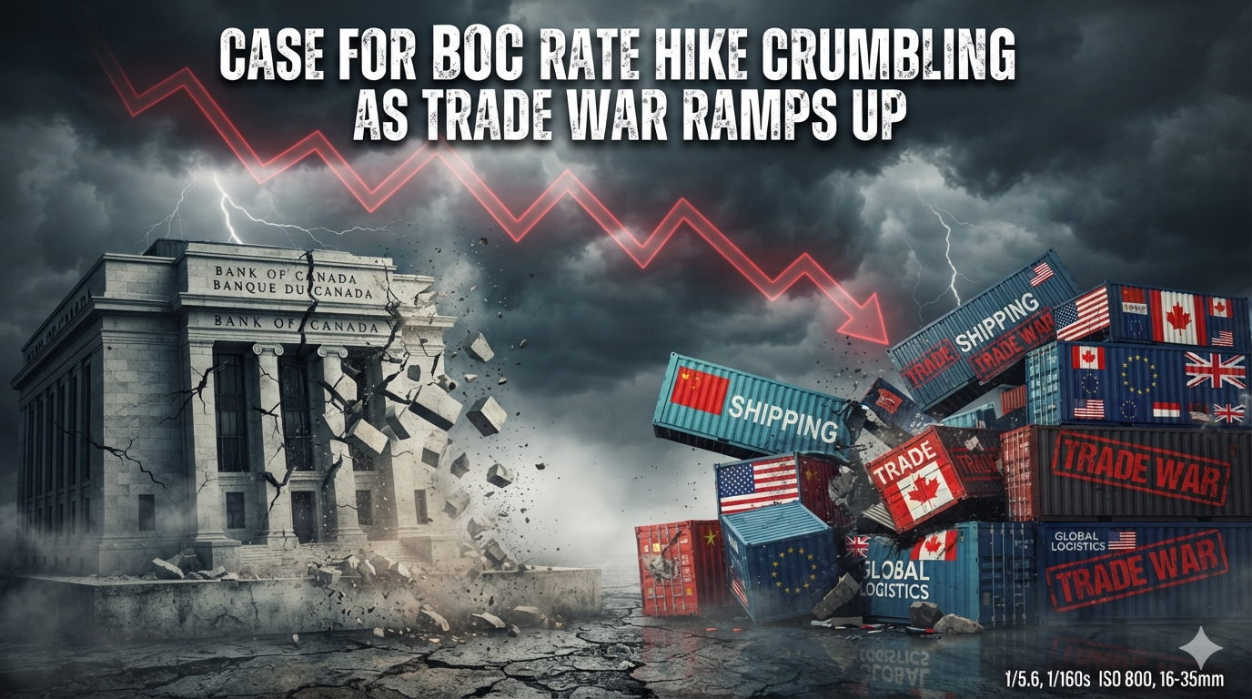 Case for BoC rate hike crumbling as trade war ramps up