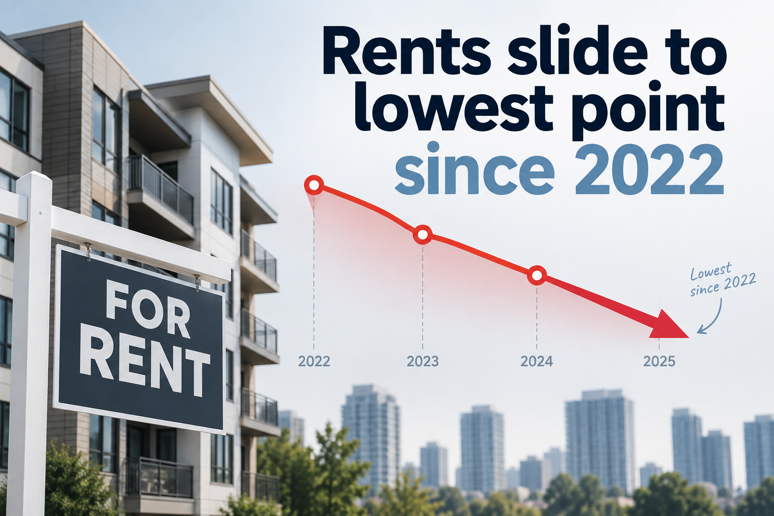 Rents slide to lowest point since 2022