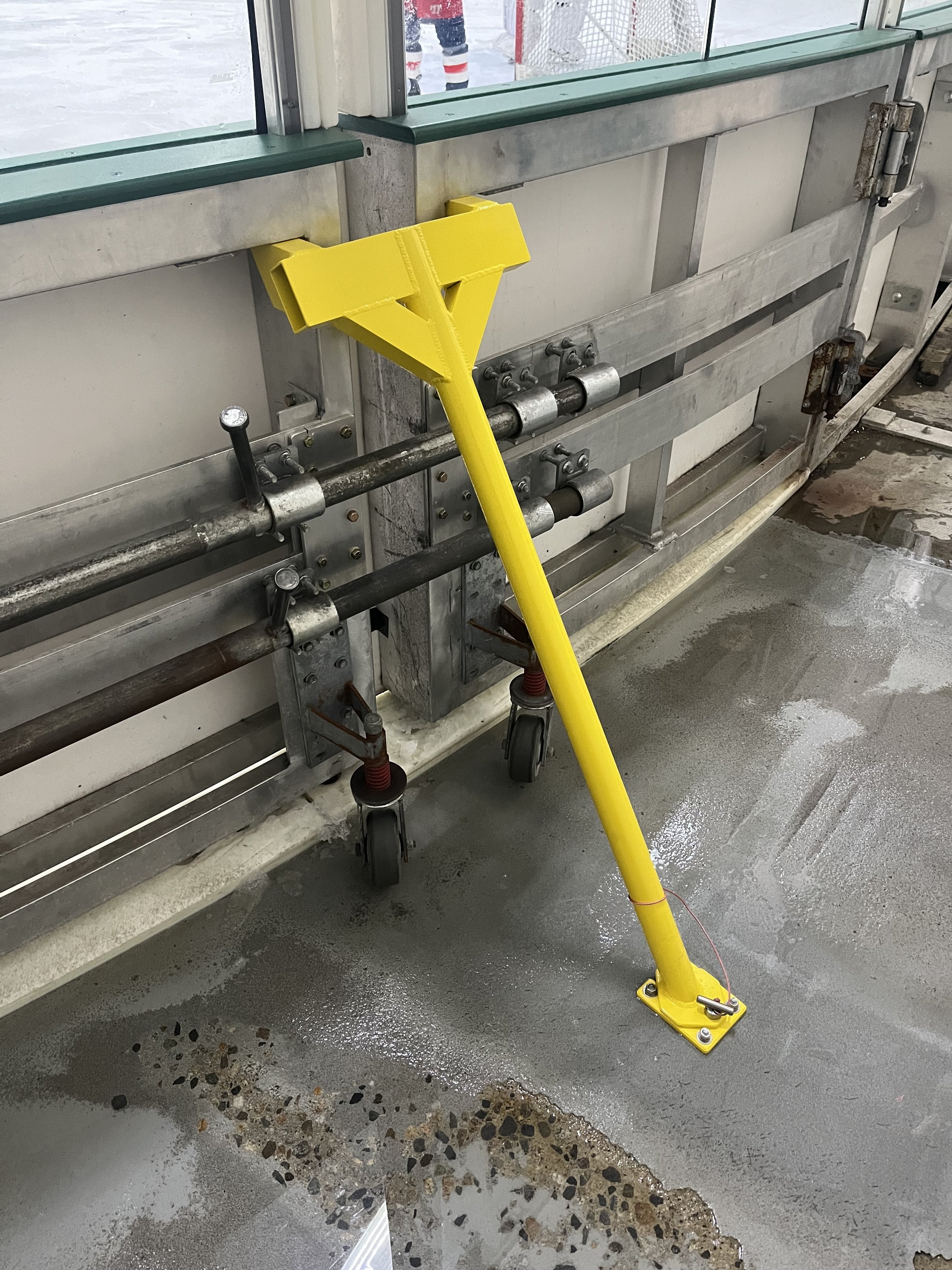 Zamboni Door Bar - Powder Coated Aluminum