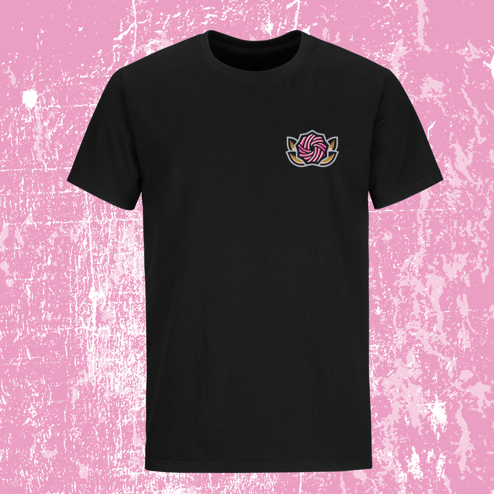 Tee-shirt Col Rond Victoria's Secret Rose Avec Applique Rose - Neuf Avec étiquette