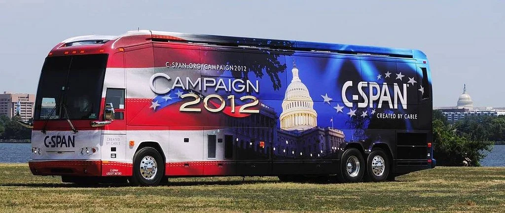 C-SPAN's Campaign Bus was effort to get out the vote and educate Americans about the importance of voting in a democray.