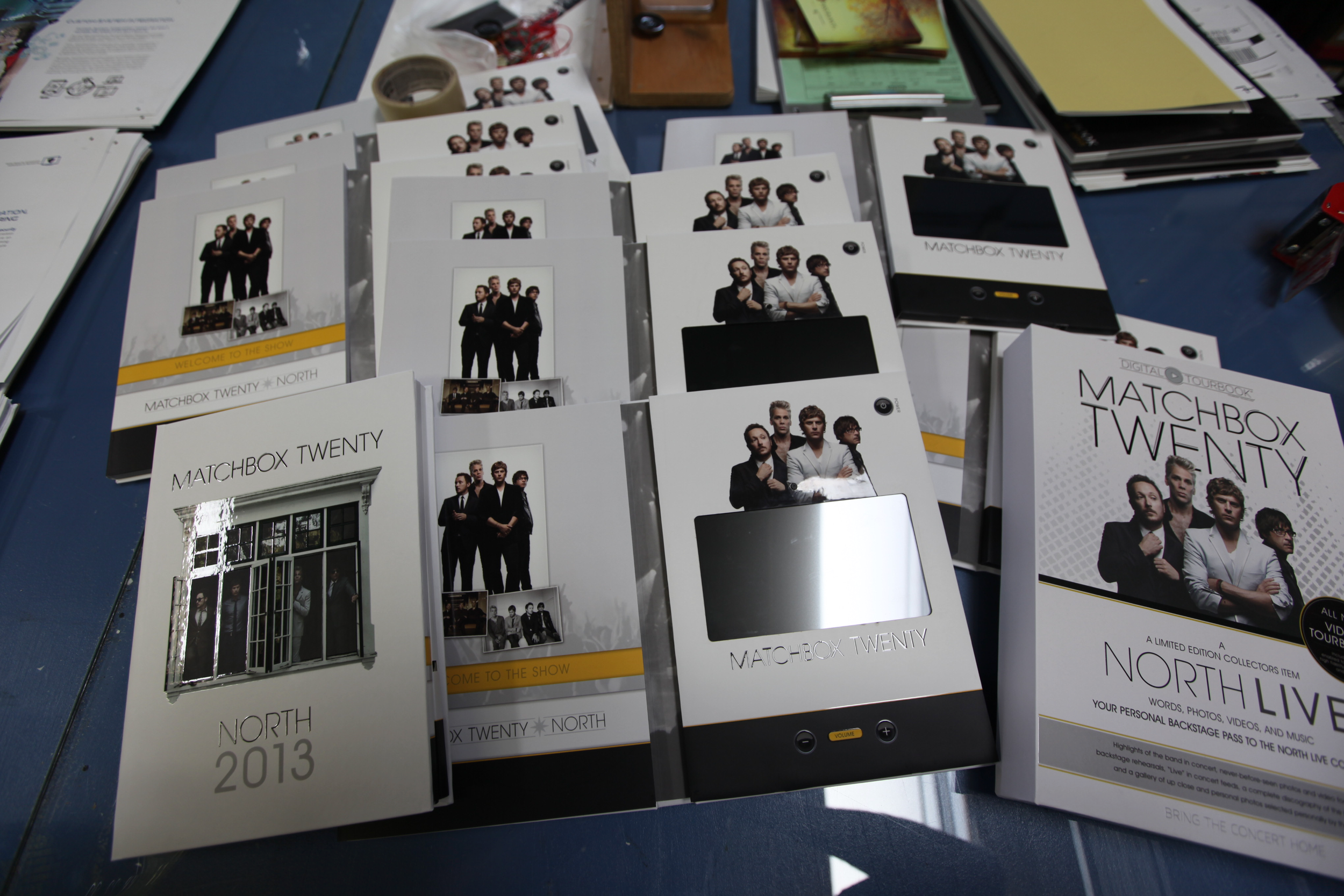 Making magic for Matchbox Twenty, books were sold online through Band Merch, a product marketing company to the mucic industry.