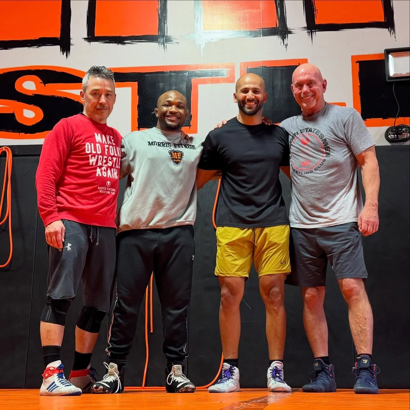 On Saturdays, we make old folks wrestle again. #adultwrestling