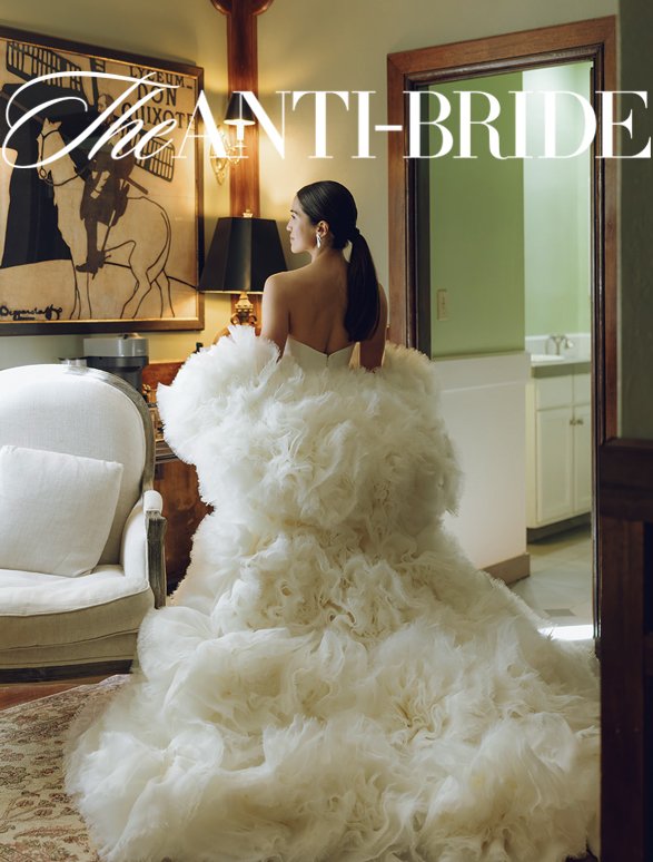 Anti-bride feature. Stone Pine Estate in California, huge white dress, Nicole Felicia couture dress,  by Studio Thao photography