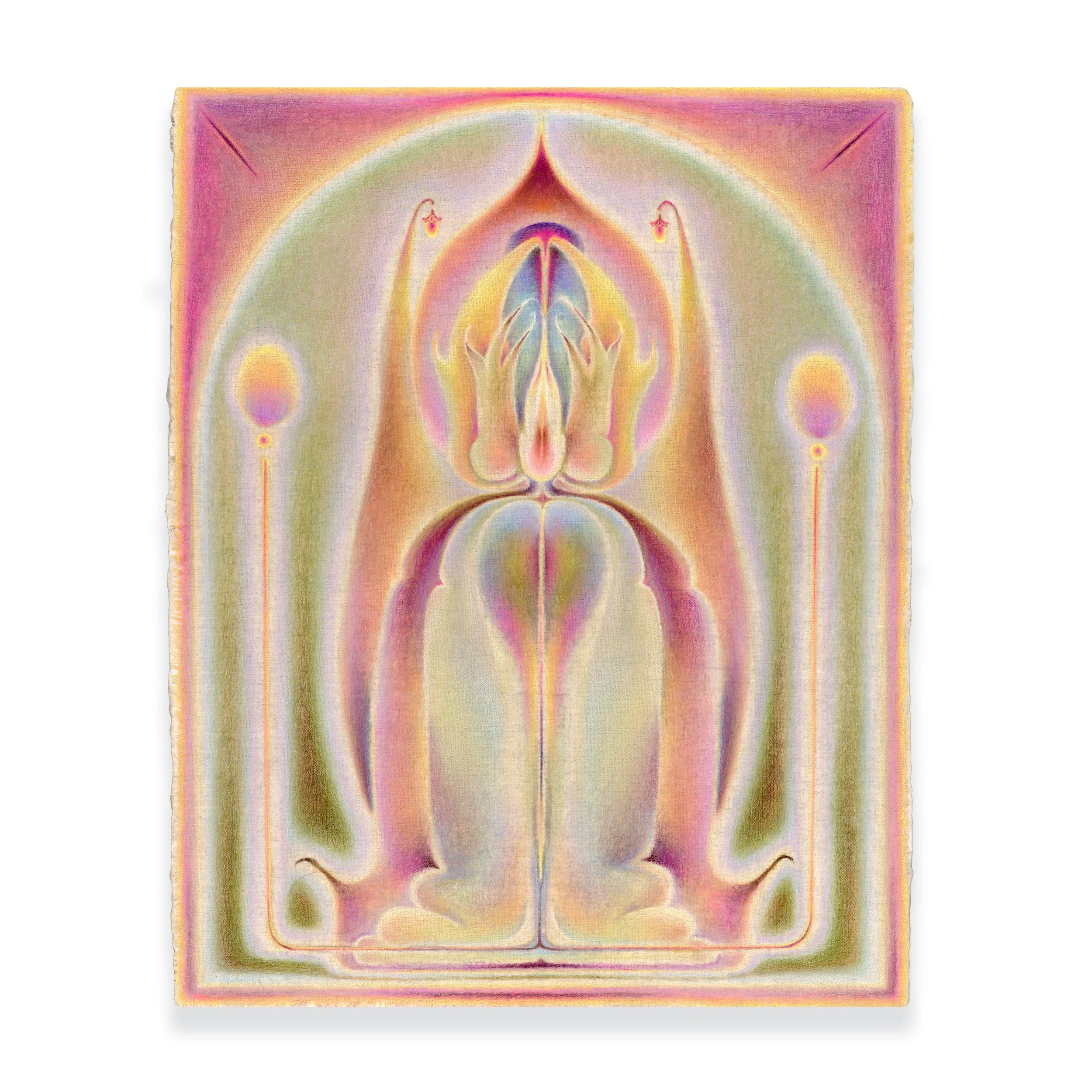 The First Day of The Lunar Month-2, 14_x11_, Oil paining and color pencil on linen mounted on board, 2025, courtesy of the artist.jpg