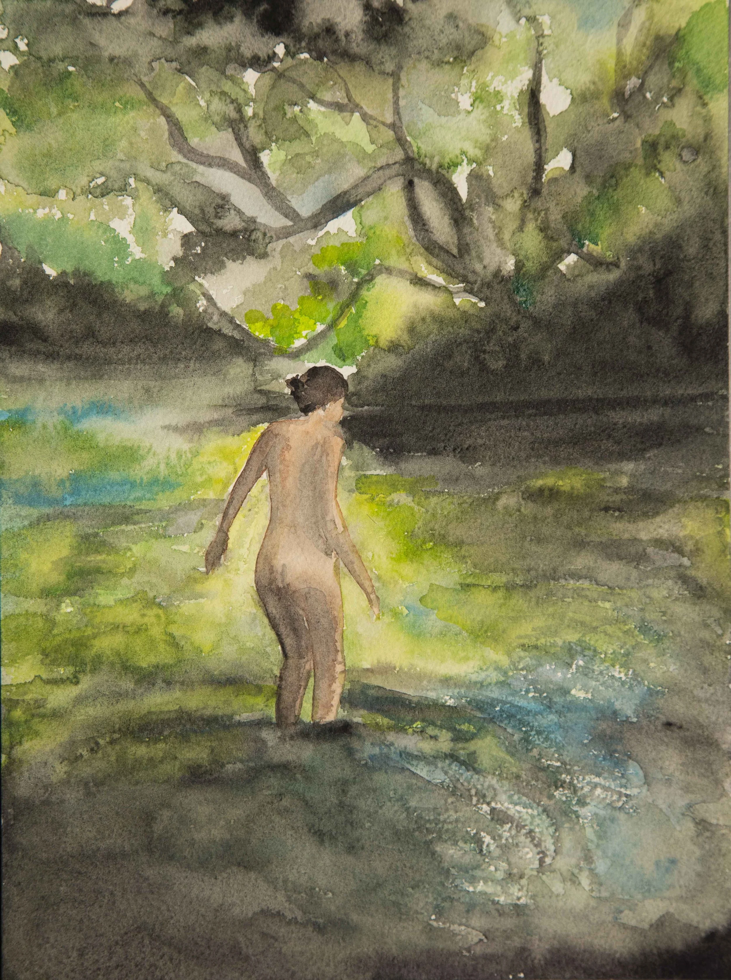 Anna Peter Breton, River, 2022, Aquarelle sur papier, 31 x 23 cm.jpg