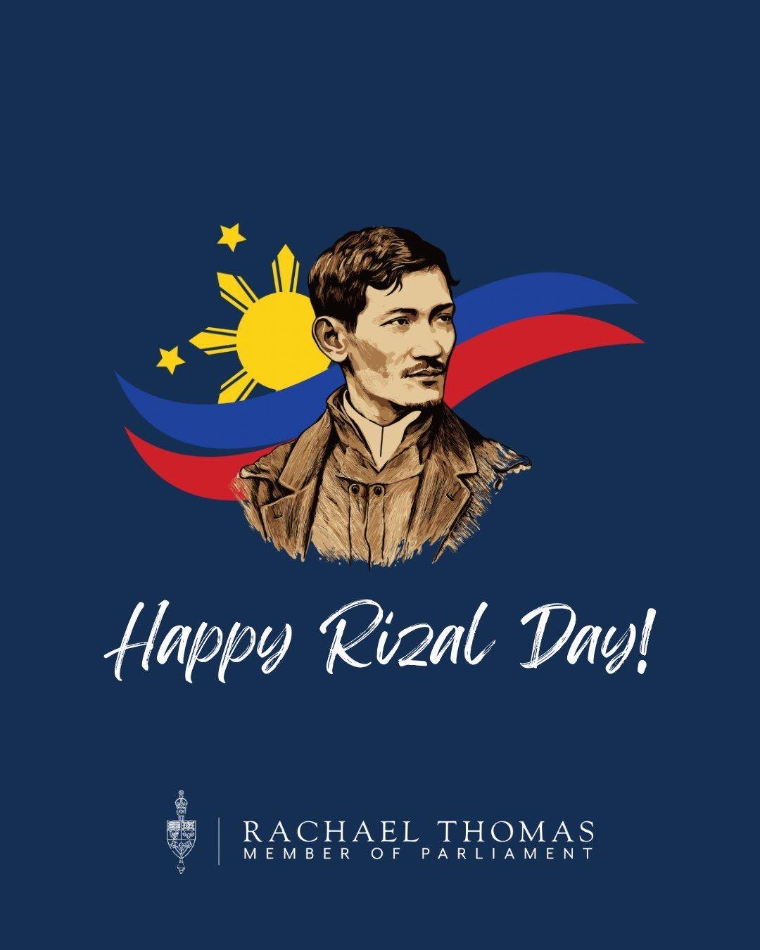 Today the Filipino community commemorates Rizal Day, honoring Dr. Jos&eacute; Rizal, whose courage, intellect, and love for country helped shape the Filipino identity. 

His legacy continues to remind us of the power of education, unity, and peaceful