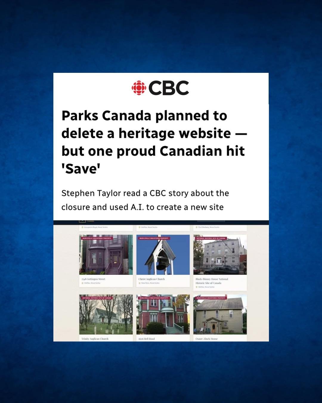 The Liberals are trying to quietly erase parts of our history, but one dedicated person stepped up to save it. 

Our history matters. Our identity matters. Canada&rsquo;s legacy should be protected, not deleted.