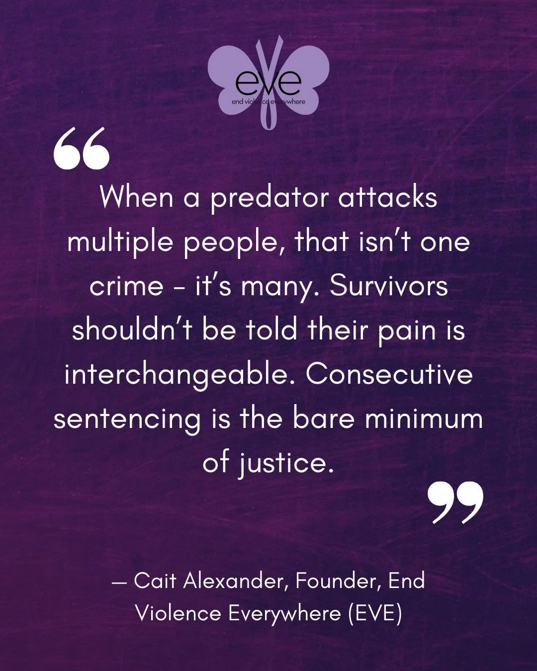 My private member&rsquo;s bill to mandate consecutive sentences for sexual predators will be debated tomorrow.

Advocates and activists fighting sexual violence are supporting this legislation because they know victims deserve a justice system that t
