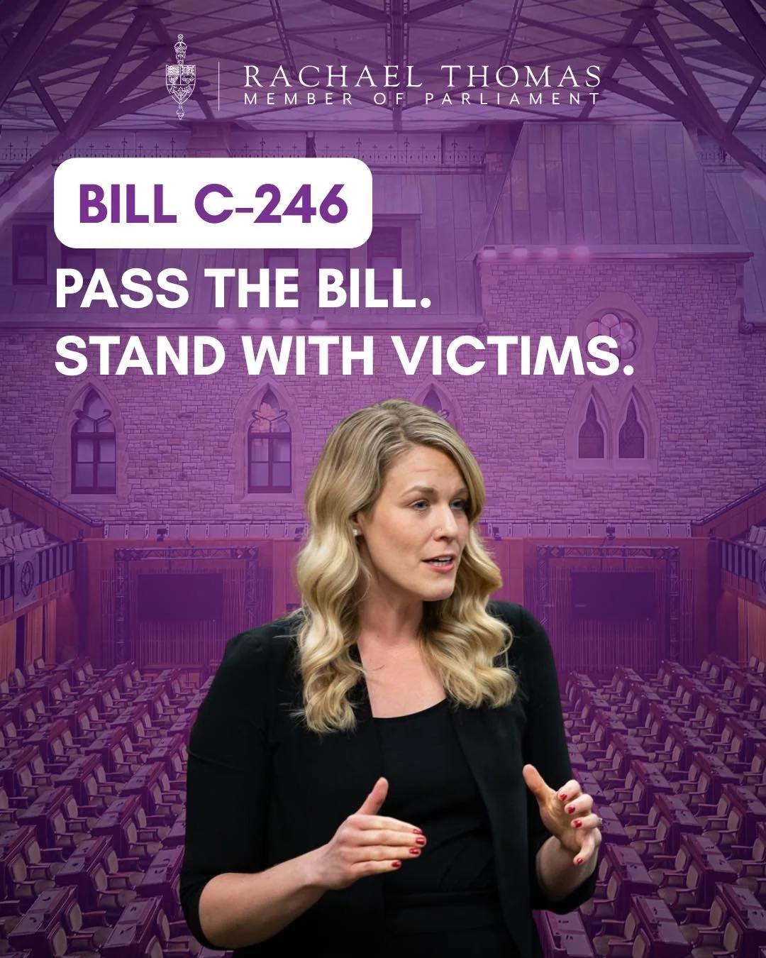 My Private Member&rsquo;s Bill will be debated this evening.

Bill C-246 would mandate consecutive sentences for sexual assault, ensuring each offence carries its own punishment instead of being reduced through concurrent sentencing.

I urge all part
