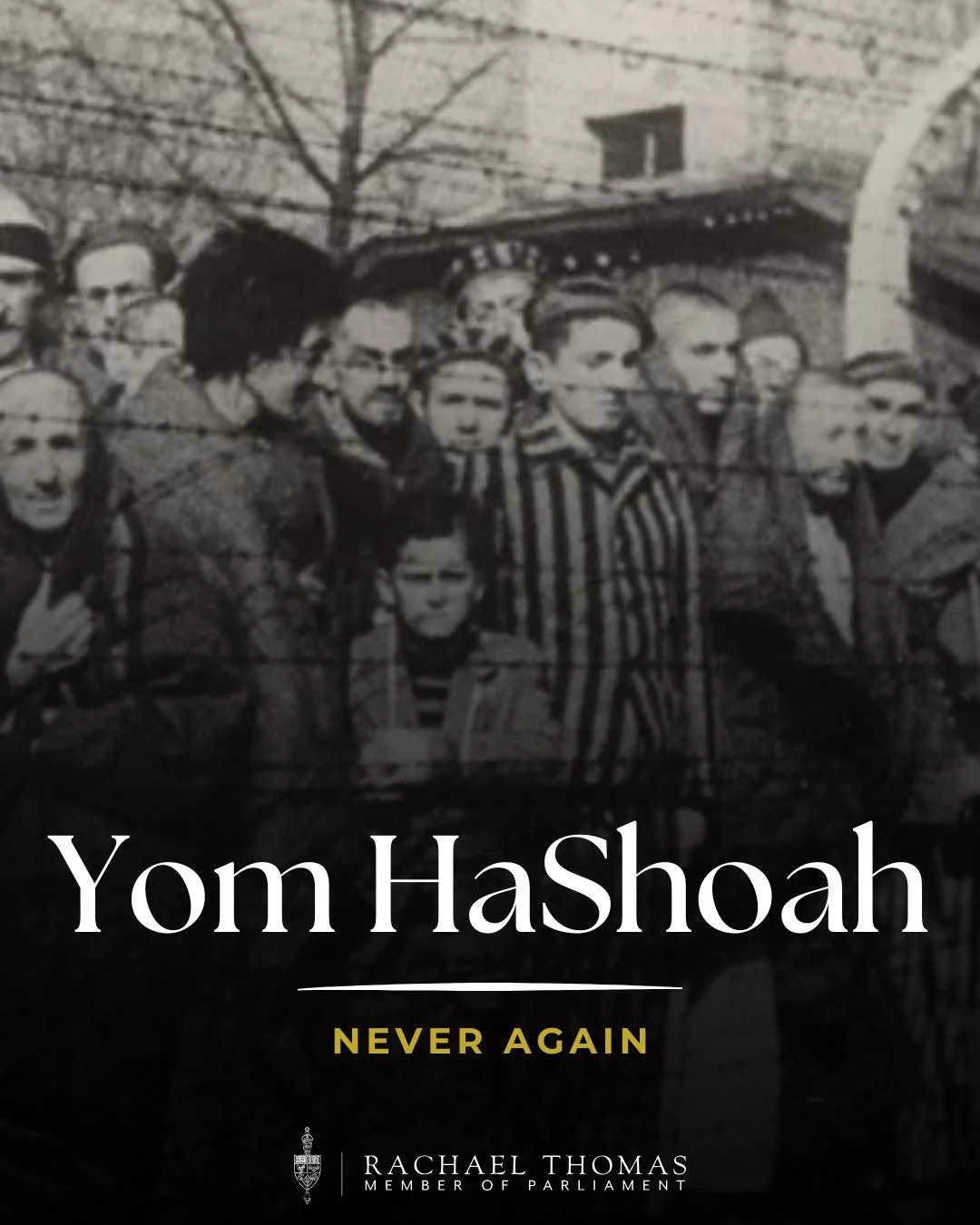 Today is Yom HaShoah, meaning &ldquo;Day of Utter Destruction&rdquo; in Hebrew. 

On this day and every day, we remember the six million Jewish men, women, and children murdered in the Holocaust, targeted simply for who they were.

We honour the memo
