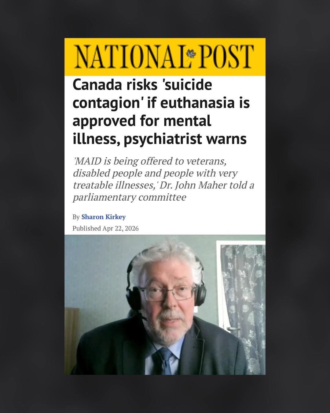 We were told the expansion of MAID for mental illness wasn&rsquo;t happening until next year&mdash;but Dr. Maher reveals it's already happening through "flimsy" medical workarounds. 

Experts are warning of a "suicide contagion" e