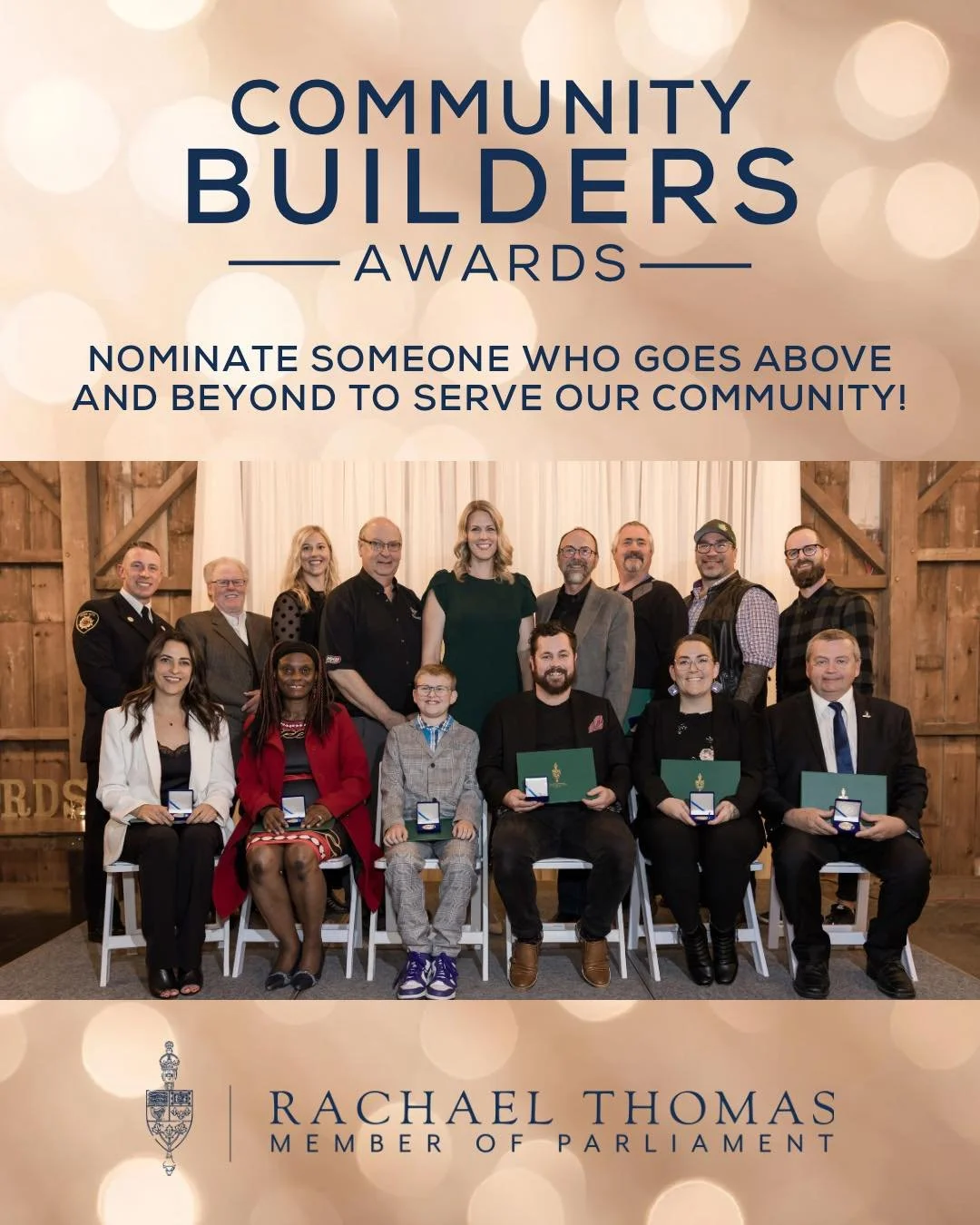 Do you know someone who goes above and beyond to make our community amazing?

The Community Builders Awards offer a chance to celebrate and thank those who continually go the extra mile.

Submit a nomination today! Check out the link in my bio or vis