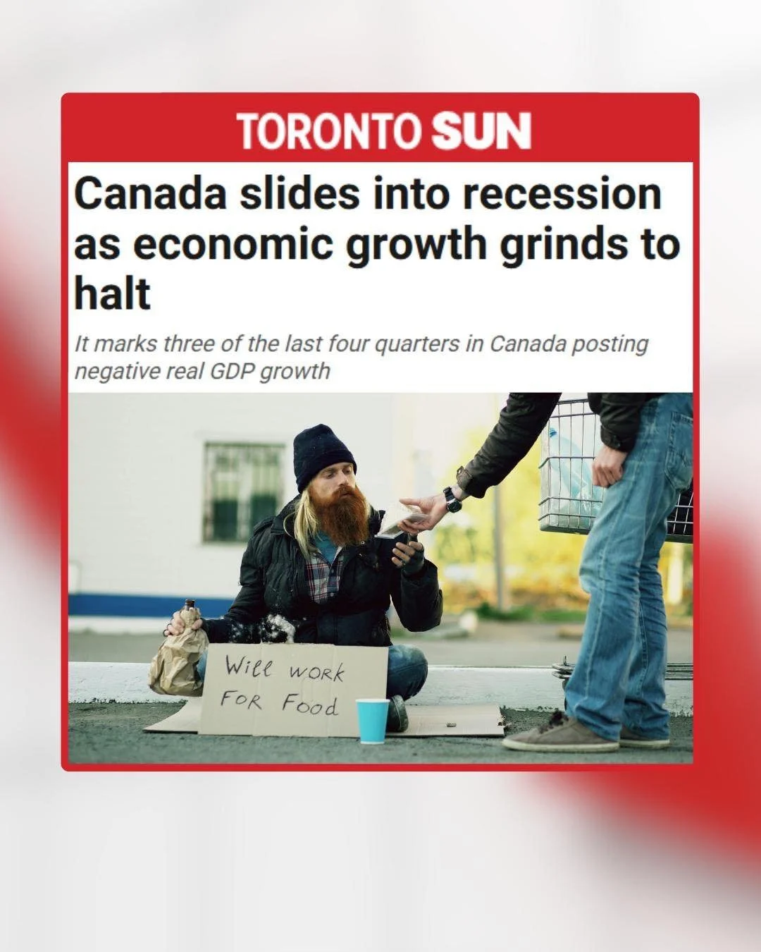 ⁨Prime Minister Carney has led us into a recession. This isn&rsquo;t just a word. It has real consequences.

After years of Liberal overspending, anti-development policies, and mismanagement, Canadians are paying the price. Families are working harde
