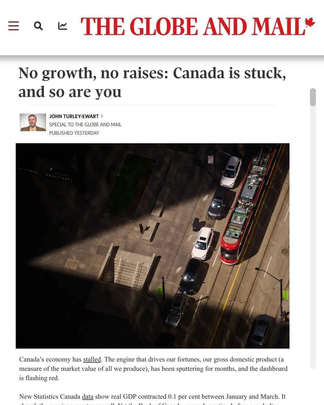 The Liberals can spin it however they want, but Canada&rsquo;s economy is shrinking.

Two straight quarters of falling GDP. A stalled economy. Rising recession fears. And a Bank of Canada stuck waiting as Canadians face higher costs and growing uncer