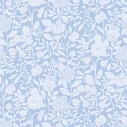 Tonal Wildflowers in Paradise Blue