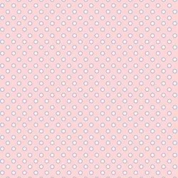 Outlined Dots in Camellia Pink and Blue