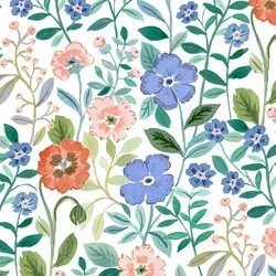 Large Wildflower Paradise in Cornflower Blue