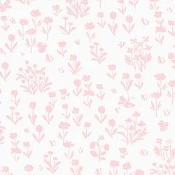 Large Garden Silhouette in Blossom Pink on Cloud