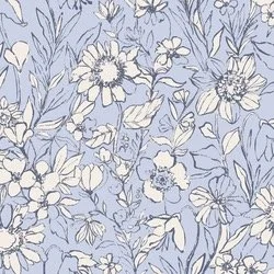 Large Garden Sketch in Van Dusen Blue