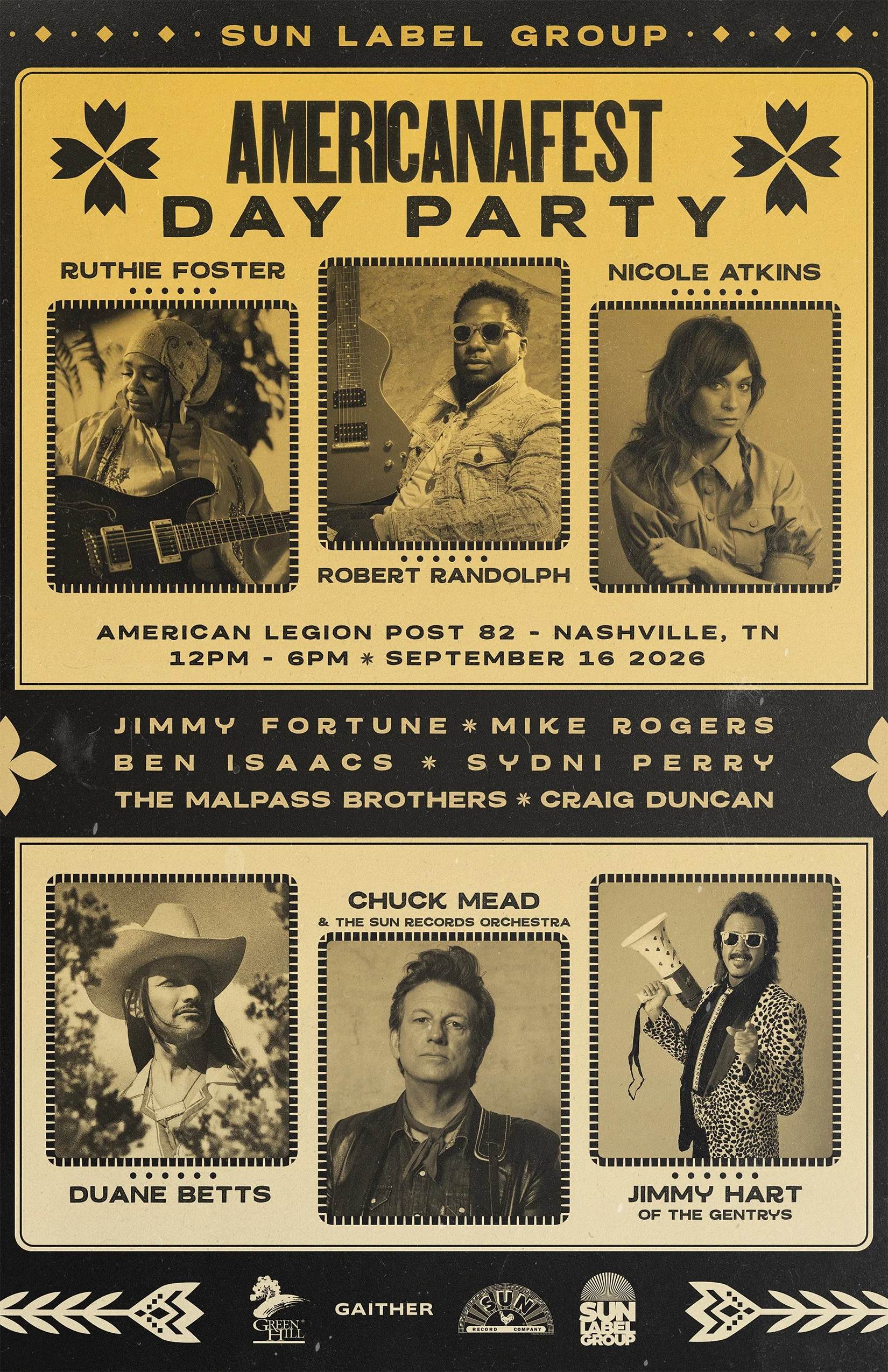 Sun Label Group Announces A Shining Lineup Of Current And Legacy Acts For AMERICANAFEST Day Party On September 16th