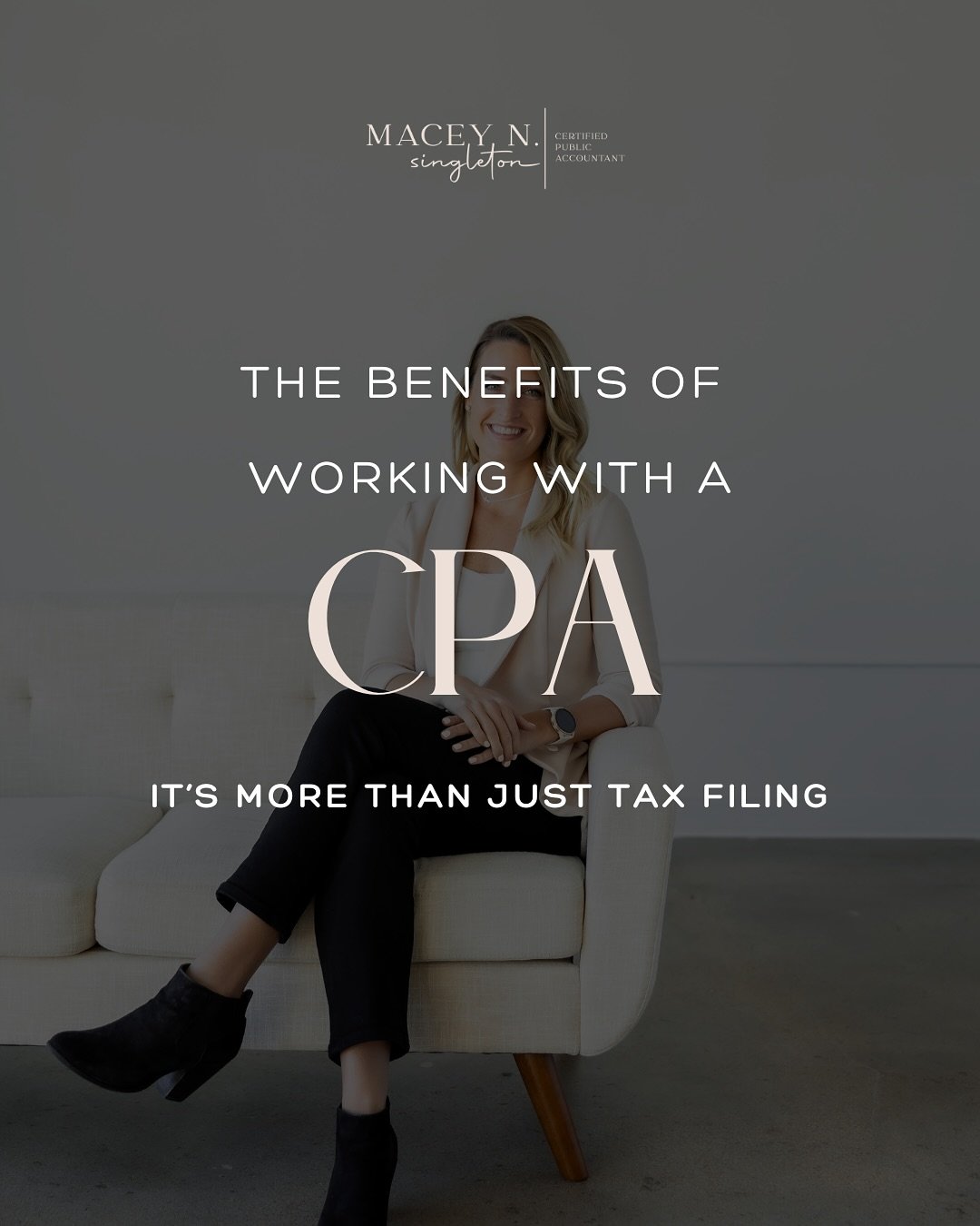 Working with a CPA isn&rsquo;t just about tax filing&hellip;it&rsquo;s about building a solid financial foundation for your business.

Here&rsquo;s how I add value beyond taxes: 
✨ Strategic business planning to fuel growth.
 ✨ Expert budgeting and f