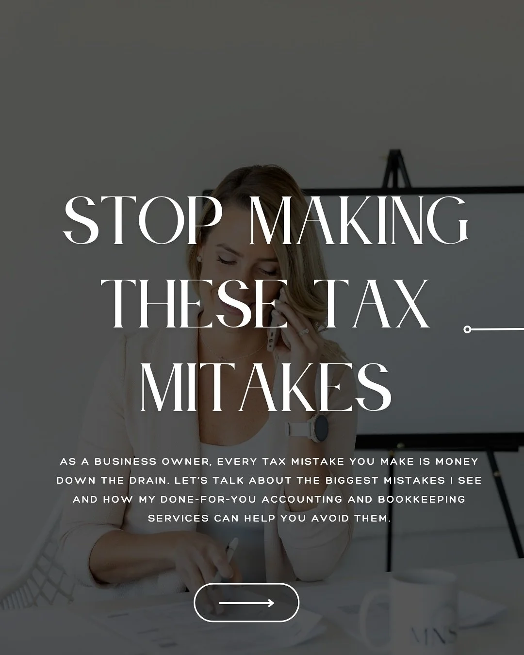 Tax mistakes are costing you more than you think. 

If you&rsquo;re still handling your own bookkeeping or neglecting deductions, it&rsquo;s time for a change. 

Stop guessing and start preparing for success with my done-for-you accounting services. 