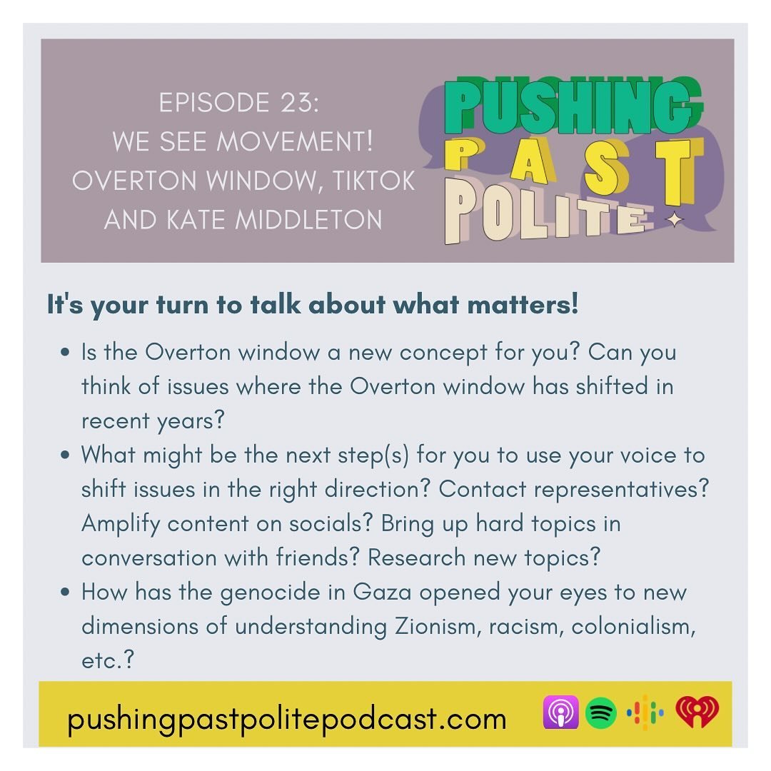 Discussion questions for Episode 23. Listen and discuss. #podcast, #podcasting, #pushingpastpolite, #millennials, #friendship, #friendshipgoals, #dialogue,  #eldermillennials, #millennialparents, #millennialparenting, #thisis40, #expectbetter, #leade