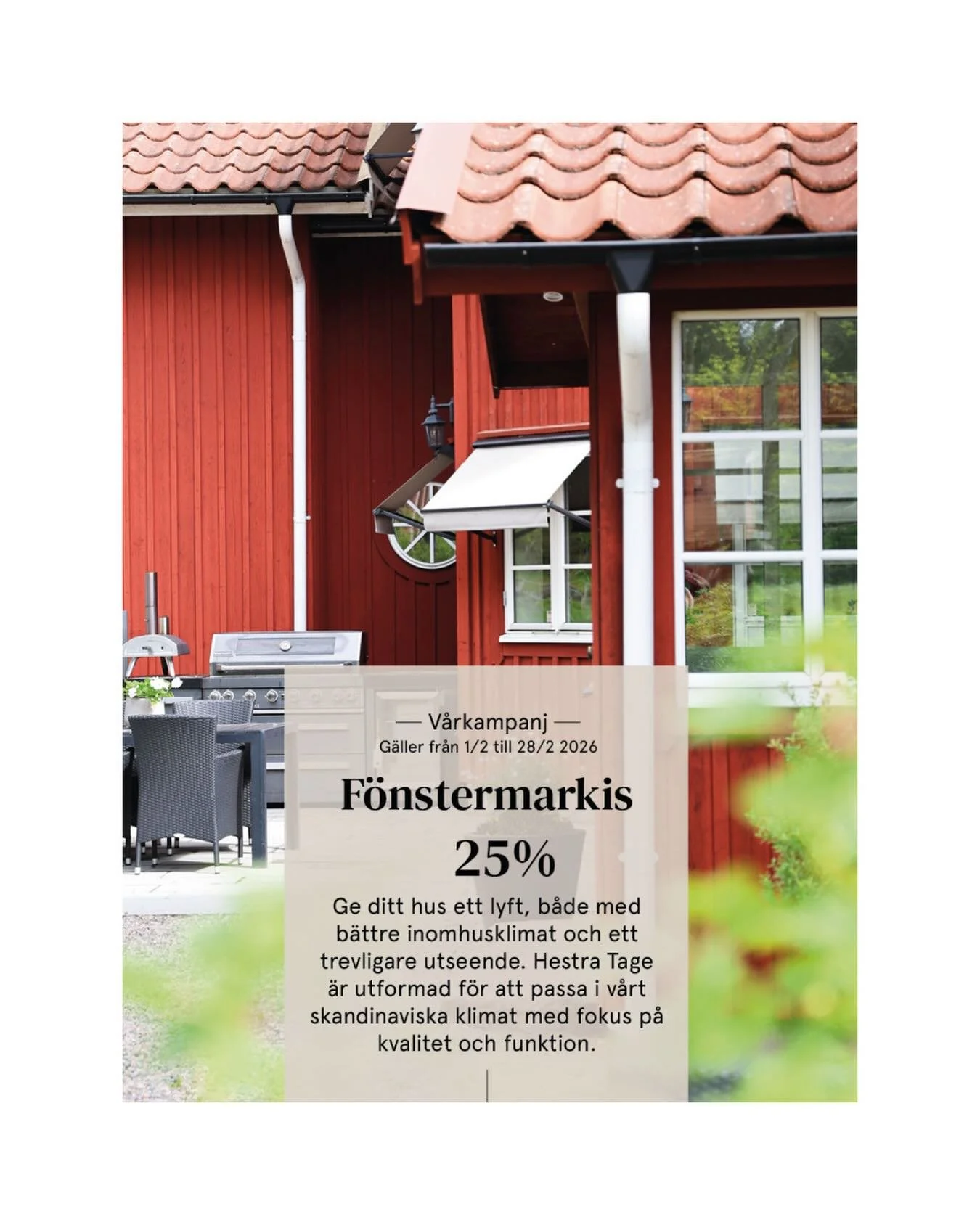 Hela februari har vi 25% rabatt p&aring; f&ouml;nstermarkisen Tage fr&aring;n @hestramarkis ☀️ T&auml;nk vad smidigt att ha fixat inomhusklimatet innan sommaren &auml;r h&auml;r ☺️

Sl&aring; en signal, skicka ett mail eller kom f&ouml;rbi oss i buti