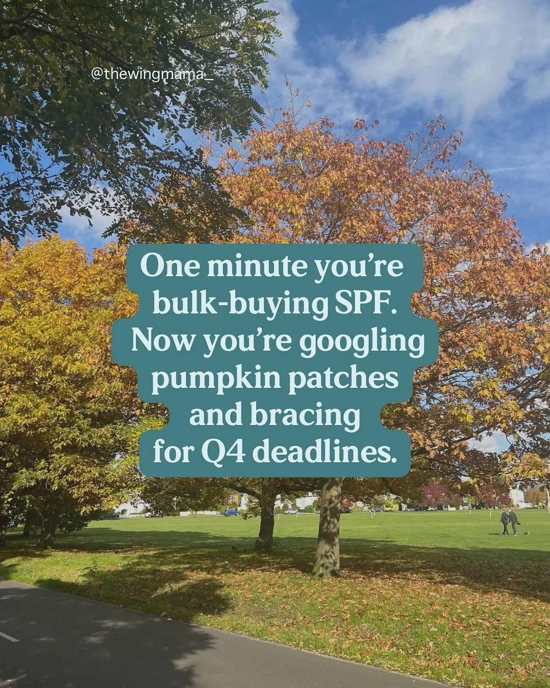 October crept in.

And if your house is anything like mine, the seasonal shift hasn&rsquo;t exactly been subtle.

The jumpers don&rsquo;t fit.

Pumpkin-flavoured everything is spamming your feed.

And Q4 booked out your calendar before you&rsquo;ve e