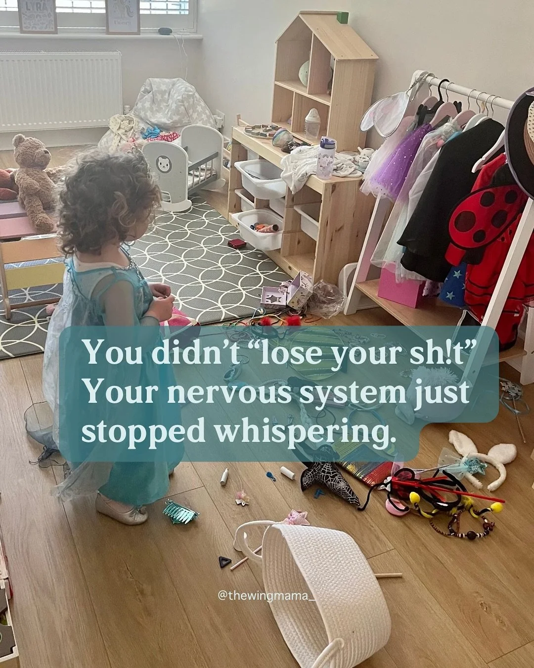You didn&rsquo;t snap because of the peanut butter toast on the wall.

Or when the call ran over and you had to hotfoot it to nursery with two minutes to spare.

Or when you had to change your plans. Again 😮&zwj;💨

You snapped folding laundry. Shru