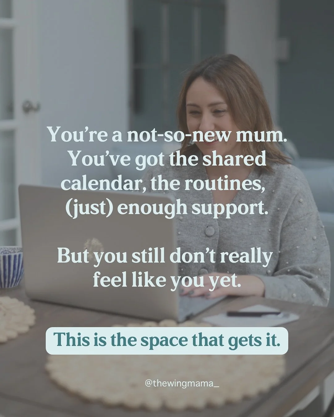 Hey 👋 If you&rsquo;re new here (or been in my world a while, just watching and wondering), this is what this space is for.
 It&rsquo;s not postnatal support. Not return-to-work coaching.
Not burnout recovery.
And definitely not parenting tips. 
This