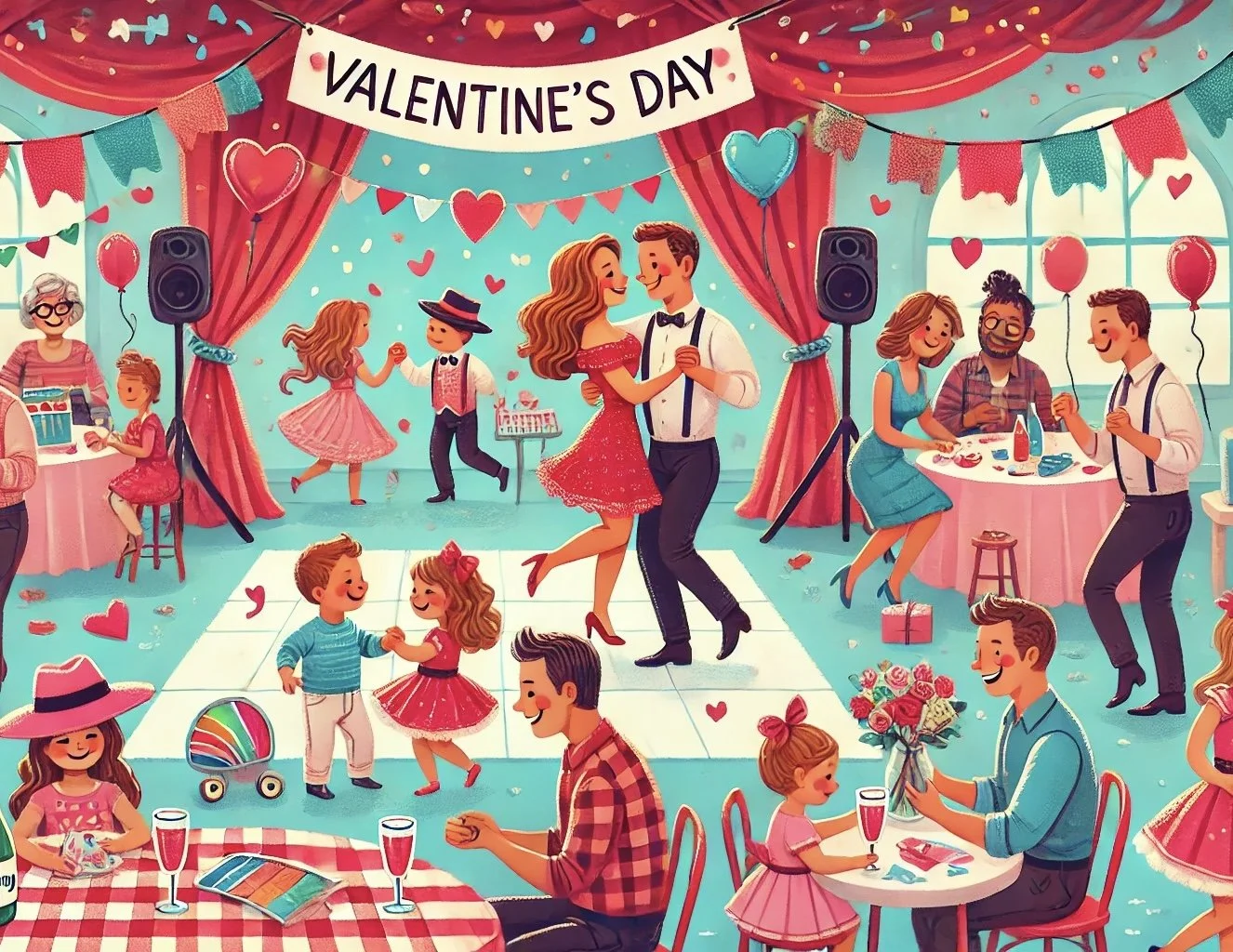 Cupid’s Dance Party: Parents’ Salsa Dance Lesson, Kids Crafts and Open Play