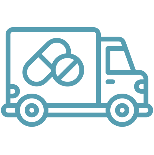 Fast prescription medication delivery directly to the patient’s home.