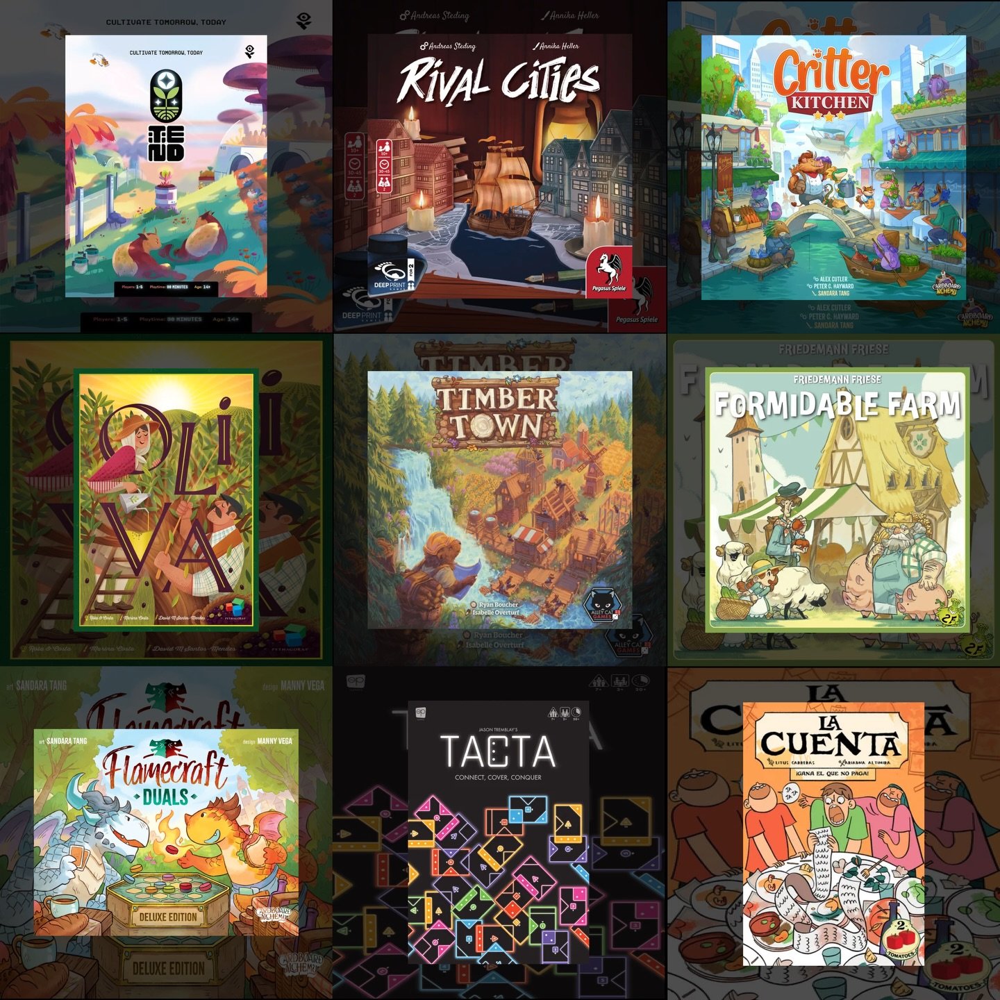 🇵🇹⬇️//🇬🇧 Happy New Year and happy gaming! What do you think of our Top 9 of 2025? 🥳
.
Rita Blue Meeple and Hugo Red Meeple each created their personal rankings of games released this year. We combined our lists, ordered them by game weight, and 