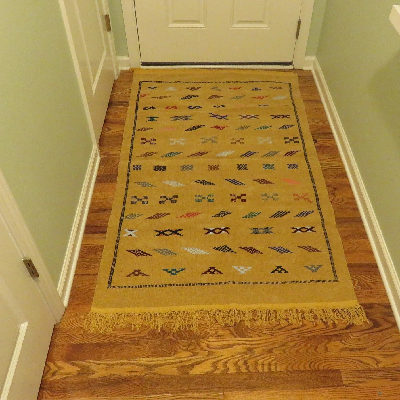 Tan Synthetic Blend Rug